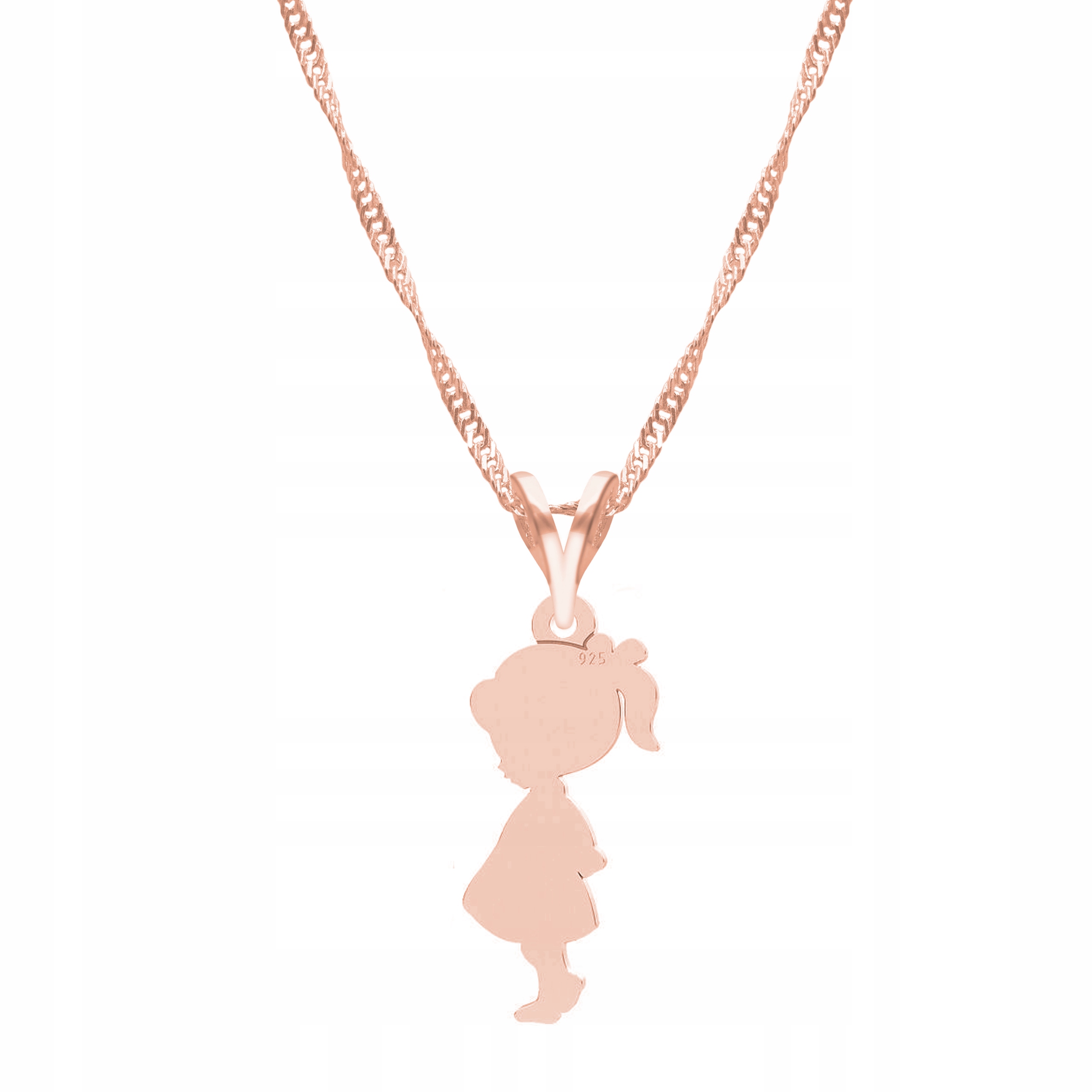 Řetízek zlatý náhrdelník 925 destička Holčička