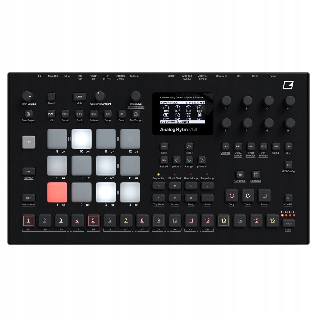 Elektron Analog Rytm MKII Black Analogowy Drum Maschine / Sampler