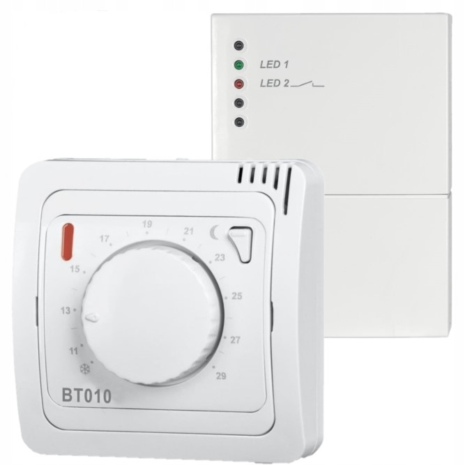 Termostat bezprzewodowy BT010 + BT002 naścienny