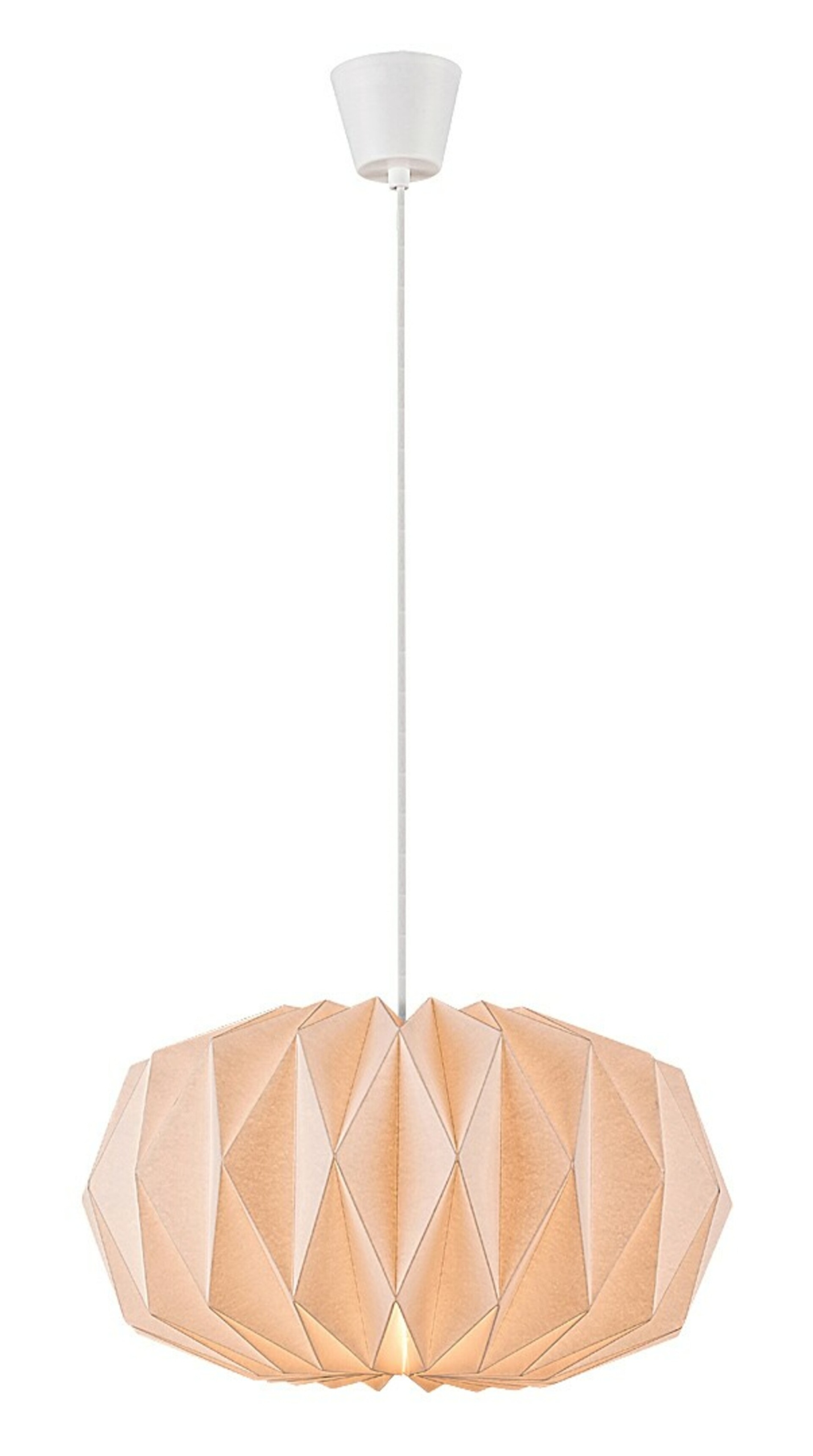 Rabalux Ormini závěsné svítidlo E27, matná bílá, 43 cm, papírové stínidlo