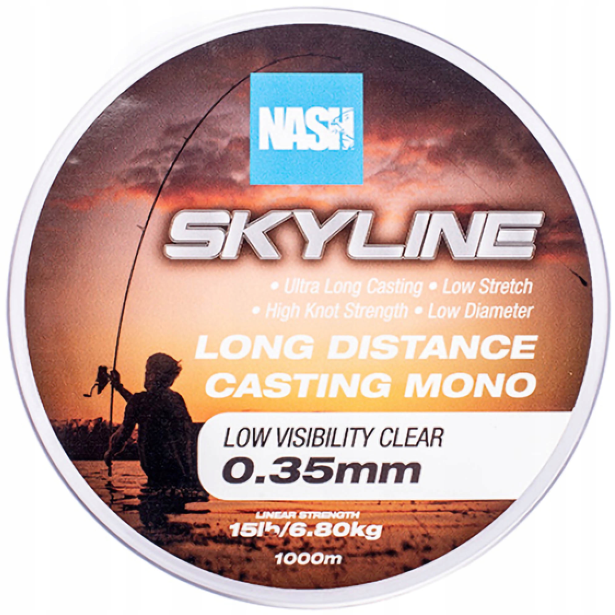 Vlasec vlasec Nash Skyline Mono Low Visibility Clear 8 lb 0.26 mm 1000 m