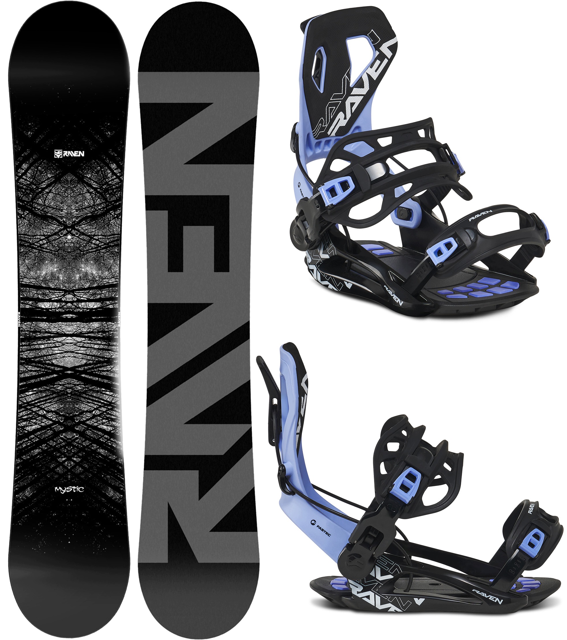 Snowboard Raven Mystic 160cm wiązania Raven FT360 Ocean L