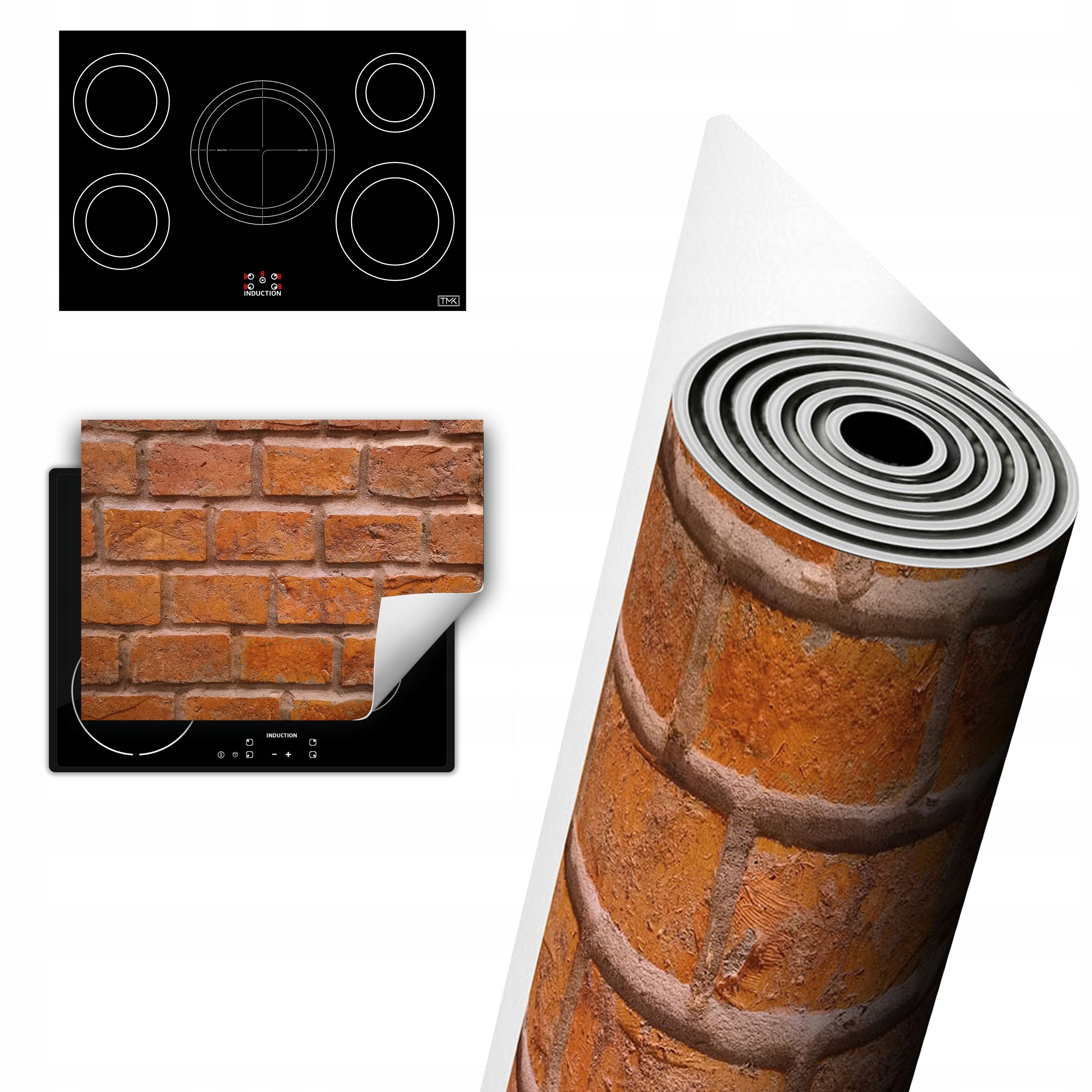 Vinylová Ochrana Na Indukci Pracovní Deska 80x52 cihla