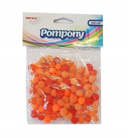POMPONY POM32 10MM BREWIS ODCIENIE POMARAŃCZOWEGO