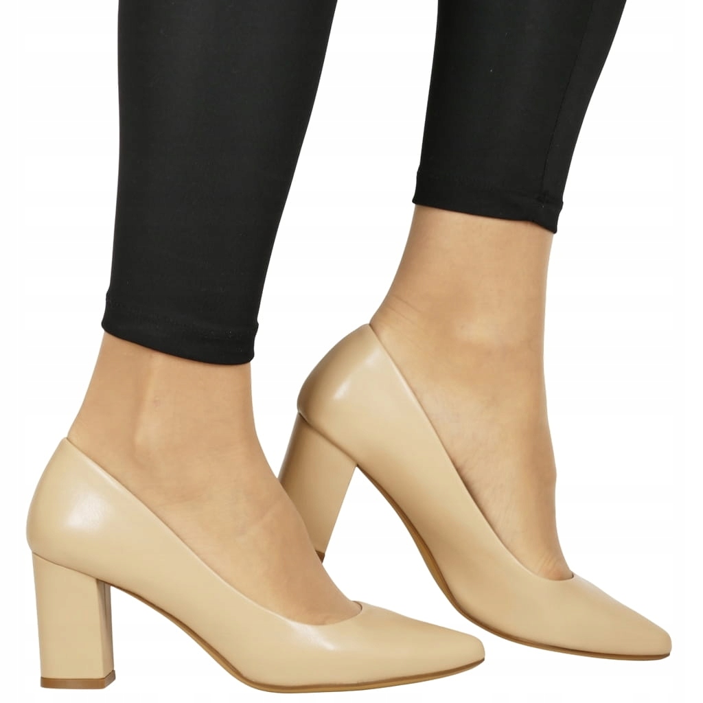 Coffe Béžové Tělové Klasické Lodičky Na Podpatku Pohodlné Boty Na Podpatku