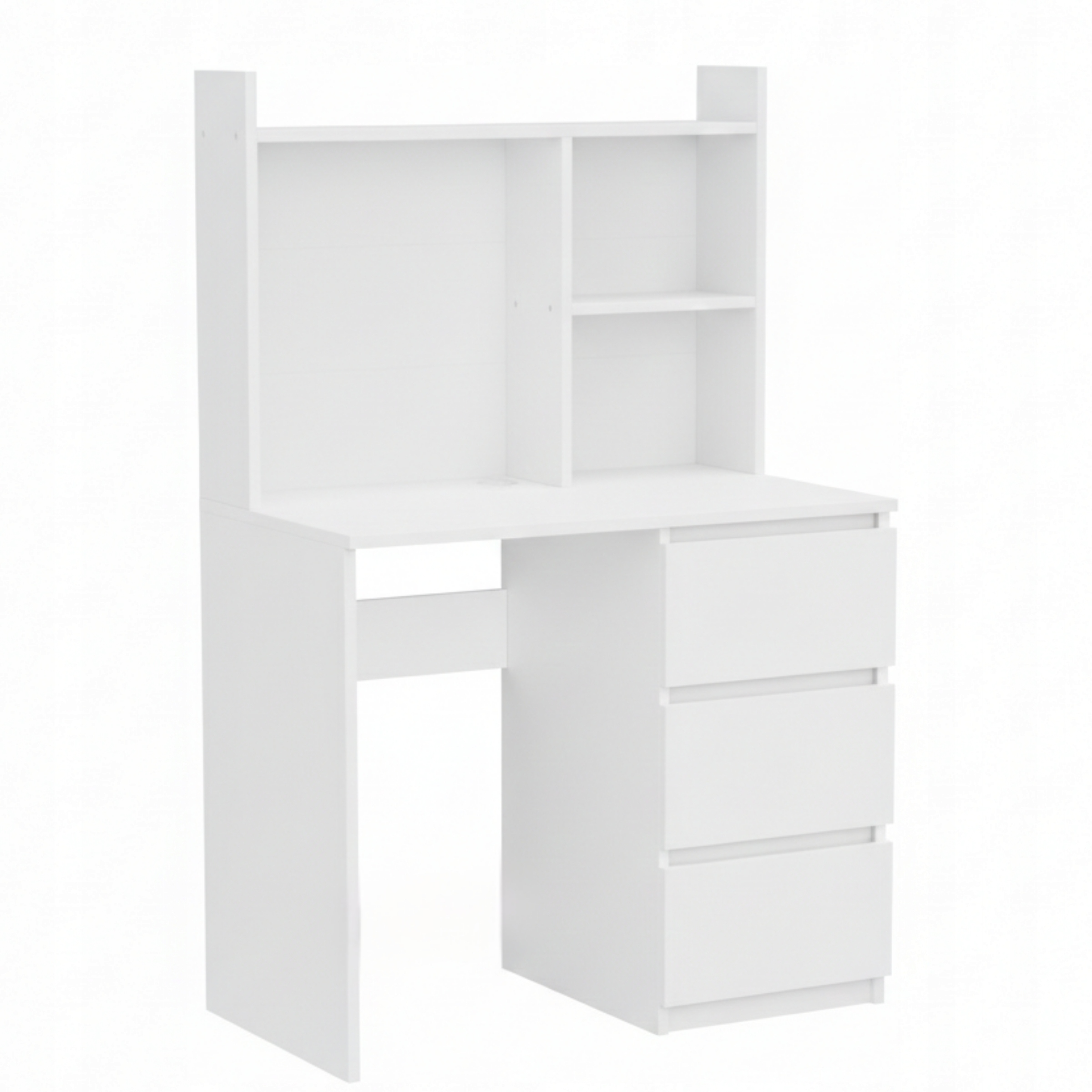 Počítačový Stůl Bílý S Nástavcem Prostorný Snadná Montáž 90x140x50 cm