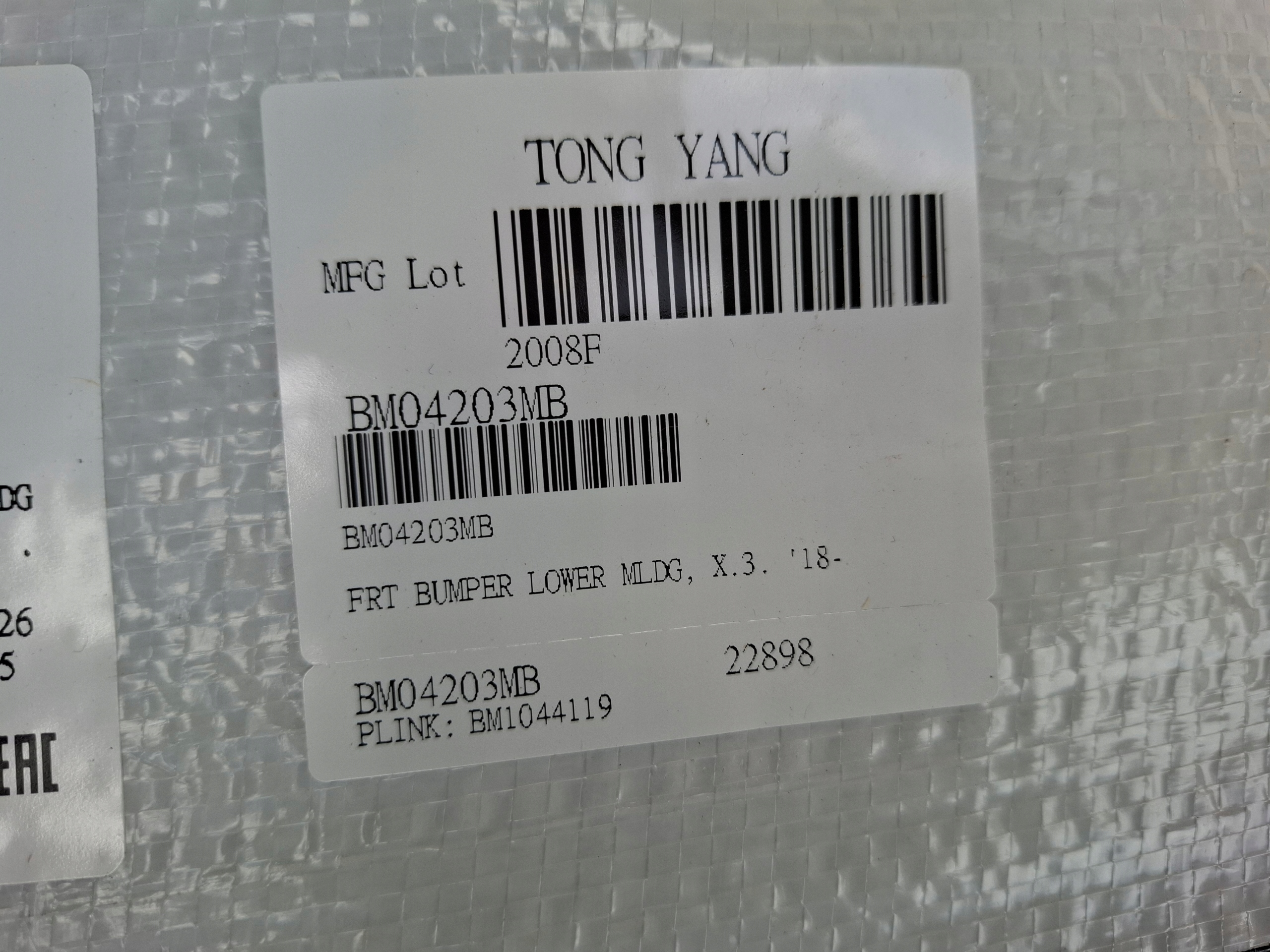 BMW X3 G01 SPOILER lišta nárazníku předek 7415631