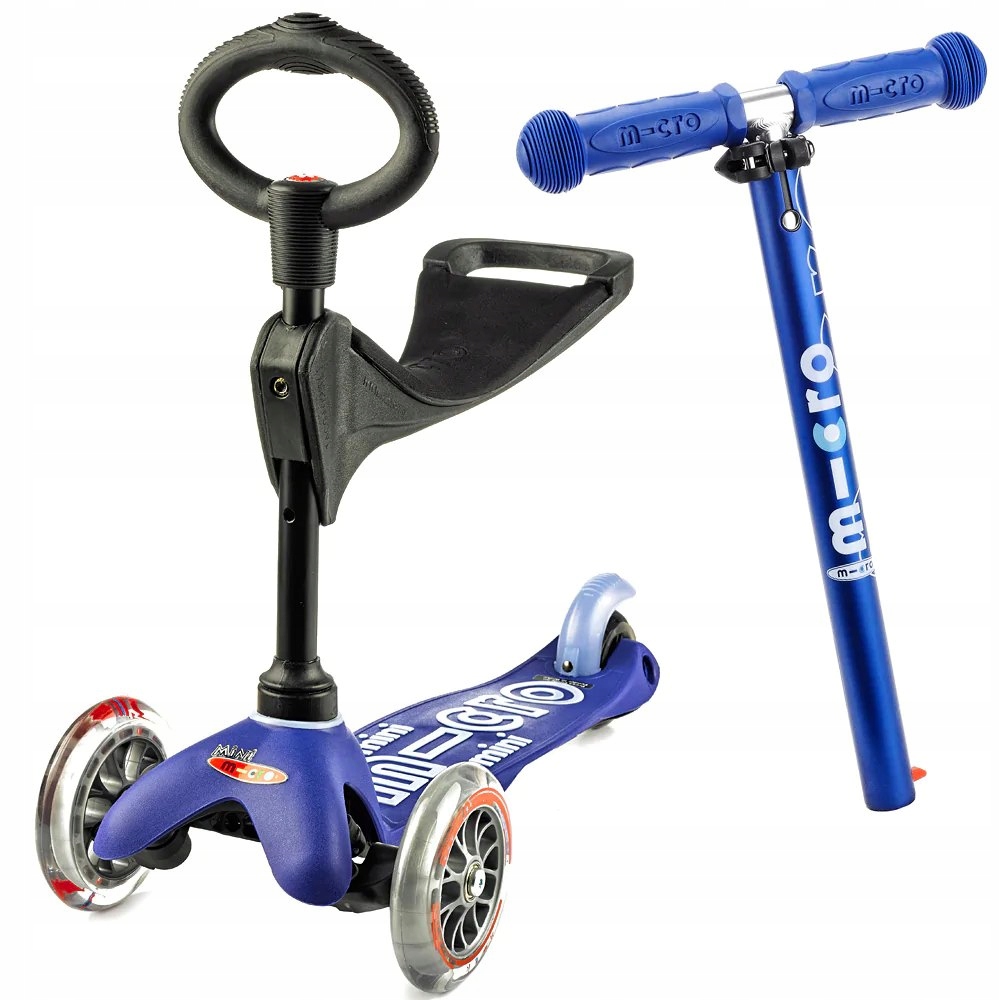 Jeździk hulajnoga Mini Micro Deluxe Baby Seat 3w1 Blue