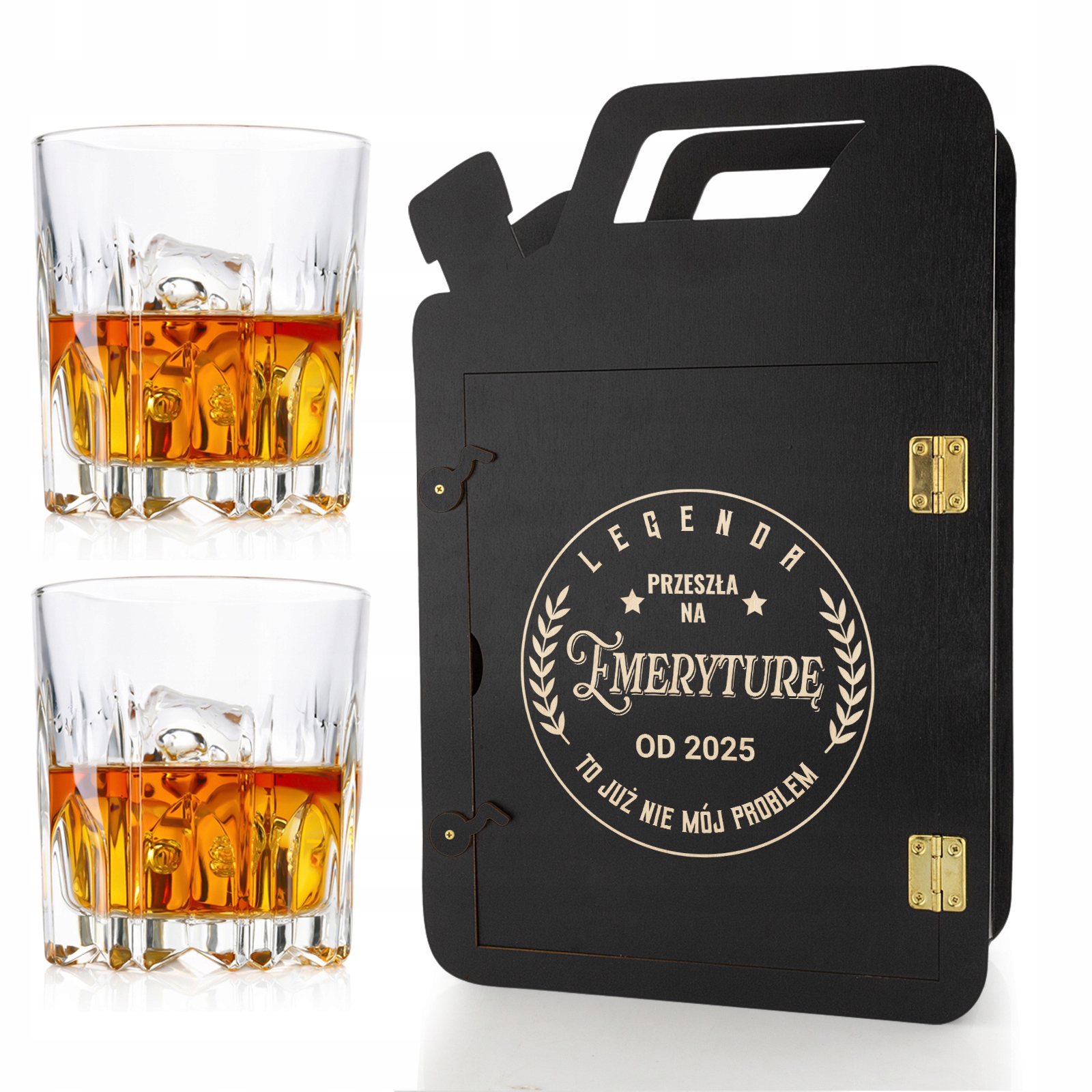 Kanister z Grawerem na Emeryturę dla Kolegi Emeryta Szklanki