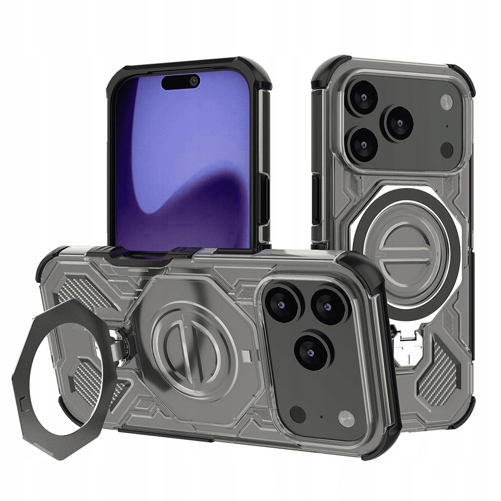 Techsuit Carbon Shield Pro ochronne etui na iPhone 17 Pro dymno-czarne