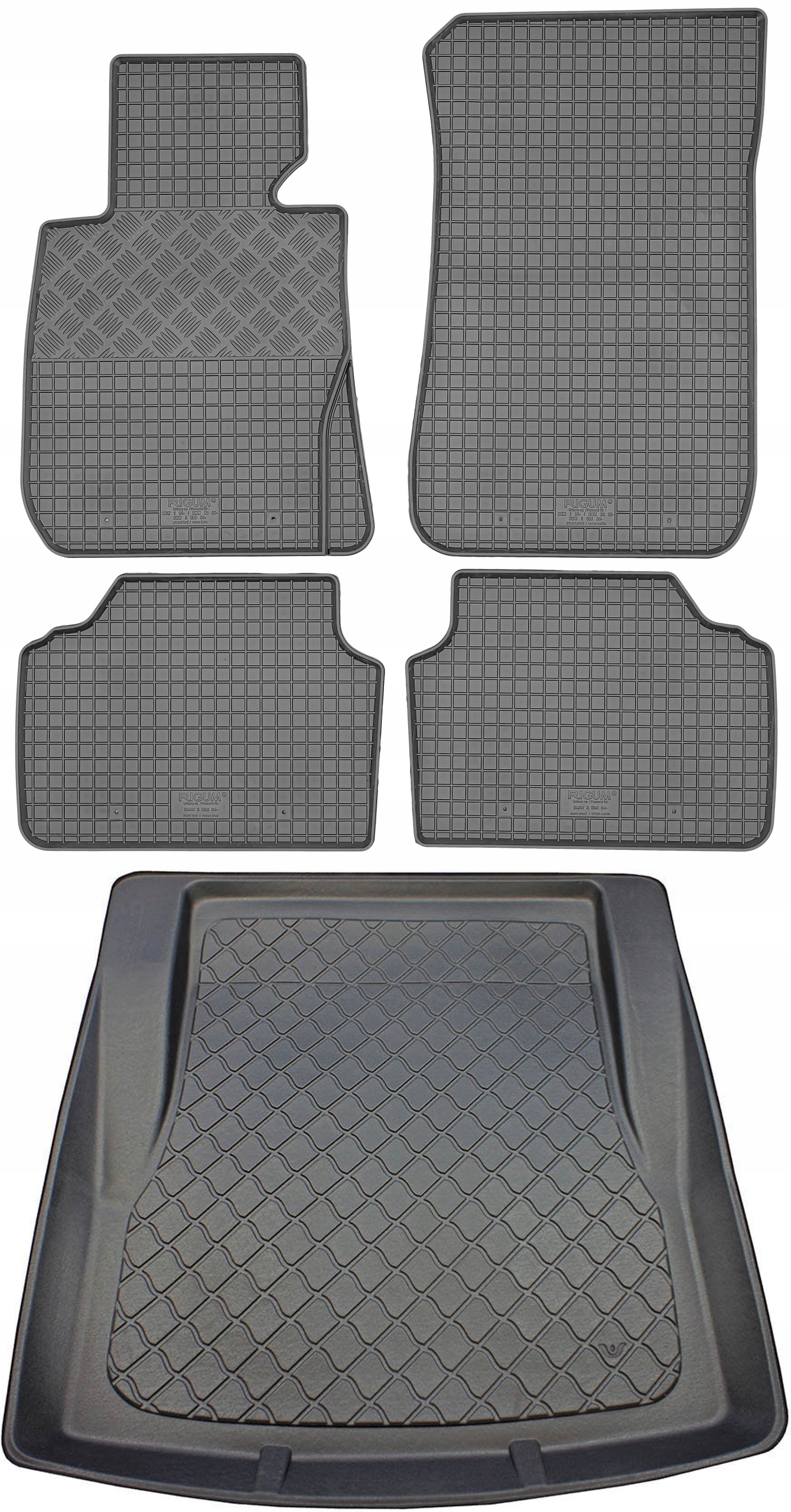 Bmw 3 E90 Sd 4D 2005-2011 Sada Gumové rohože rohož