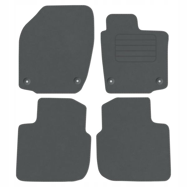 Seat Toledo 12-17 Anglik velurové koberce Comf Šedé