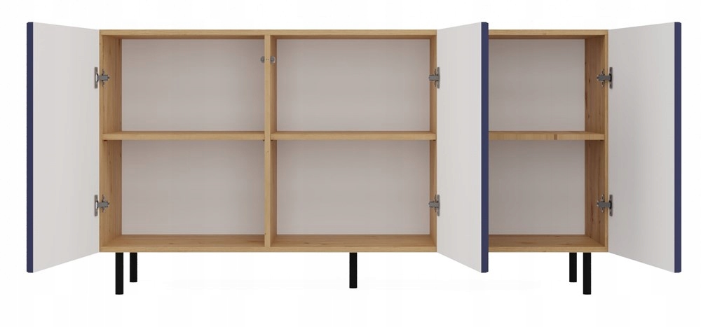 KOMODA 150 cm SZAFKA NOWOCZESNA POJEMNA PÓŁKI DRZWI LAMELE ARTISAN GRANAT Kod producenta KOMODA 150 cm SZAFKA NOWOCZESNA POJEMNA