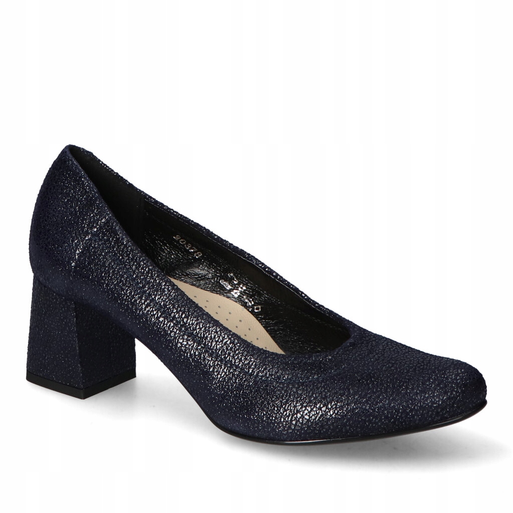 Dámské lodičky na podpatku Sala Tmavě modré Semišové 36