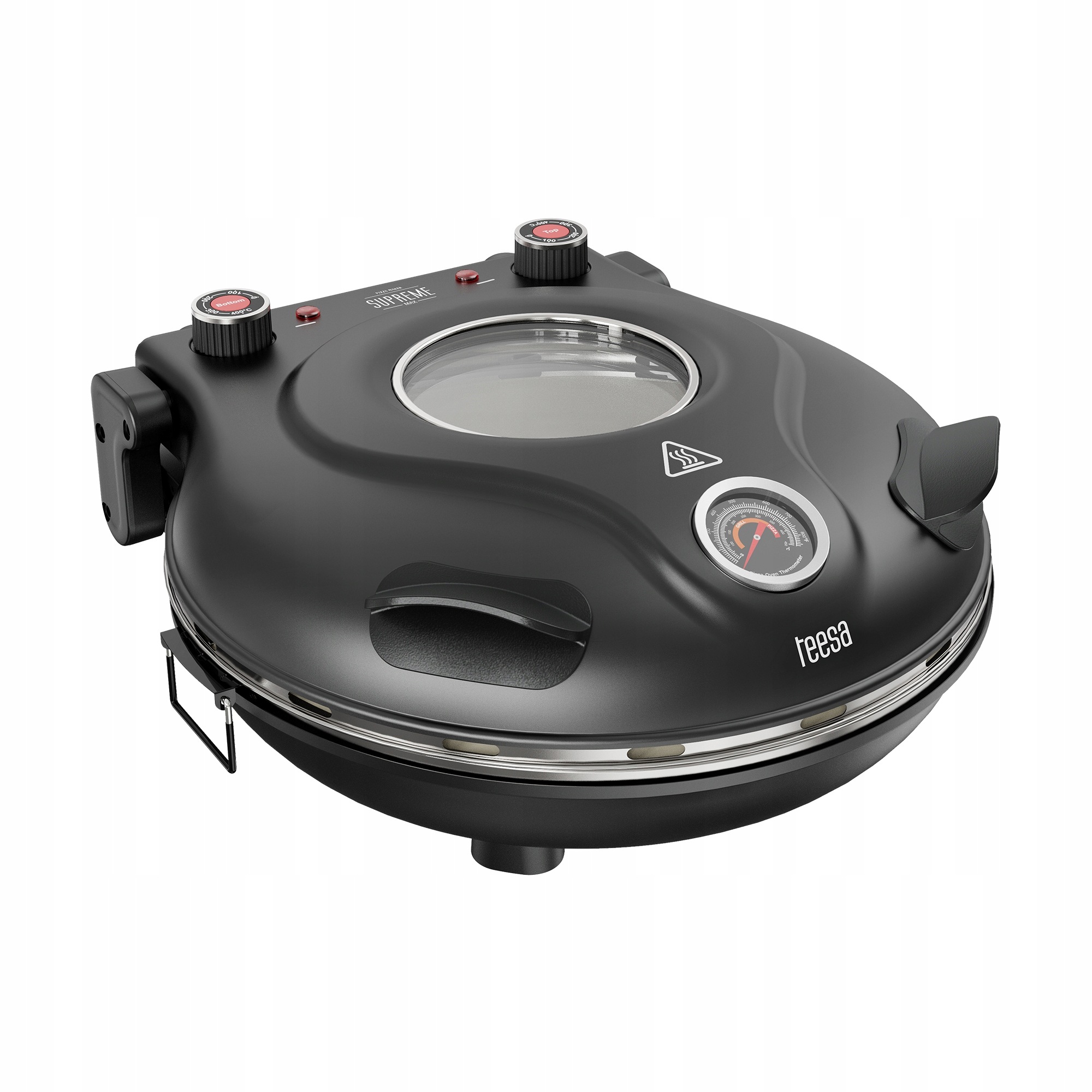 Pec na pizzu Teesa Supreme Max 1800W 400°C 35 cm, dvě topná okna Teesa