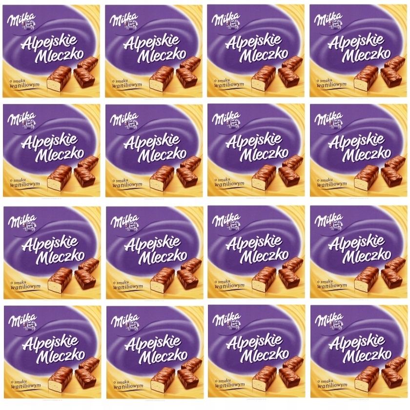 Levně 16 x 330 g Milka Alpské Pěnové Bonbóny s vanilkovou příchutí Karton