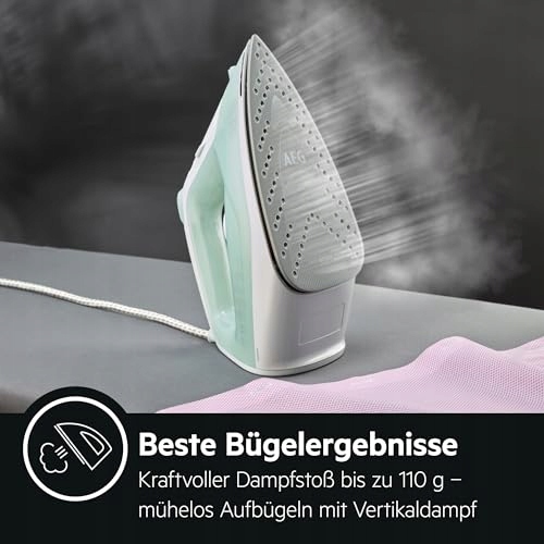 AEG Żelazko 2400W 110g Para Ceramiczna Stopa 250ml Zielone — miniatura 3