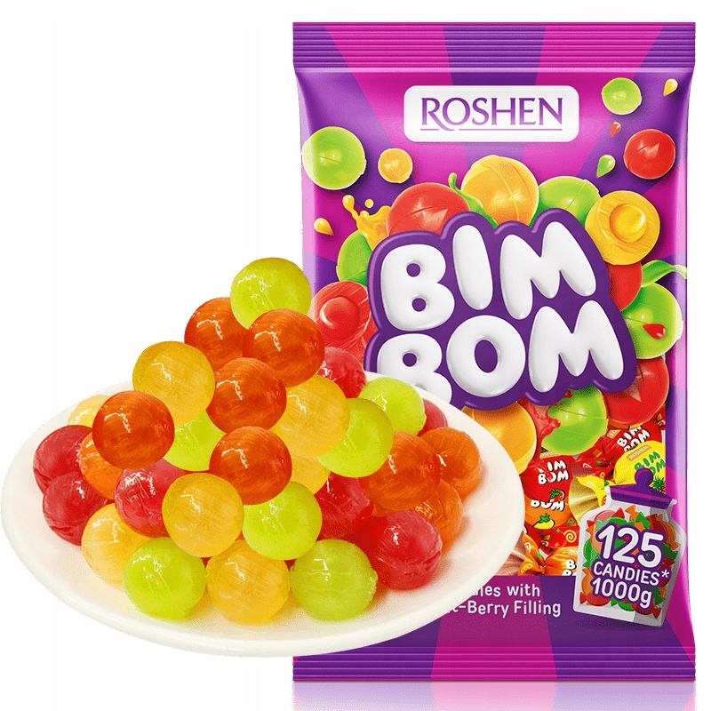 ROSHEN BIM BOM CUKIERKI LANDRYNKI Z NADZIENIEM 1kg Marka Roshen