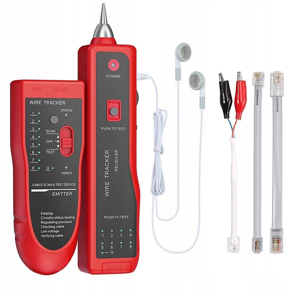 Szukacz Par Przewodów Sonda Etui Akcesoria RJ45 Tester RJ-45 RJ-11