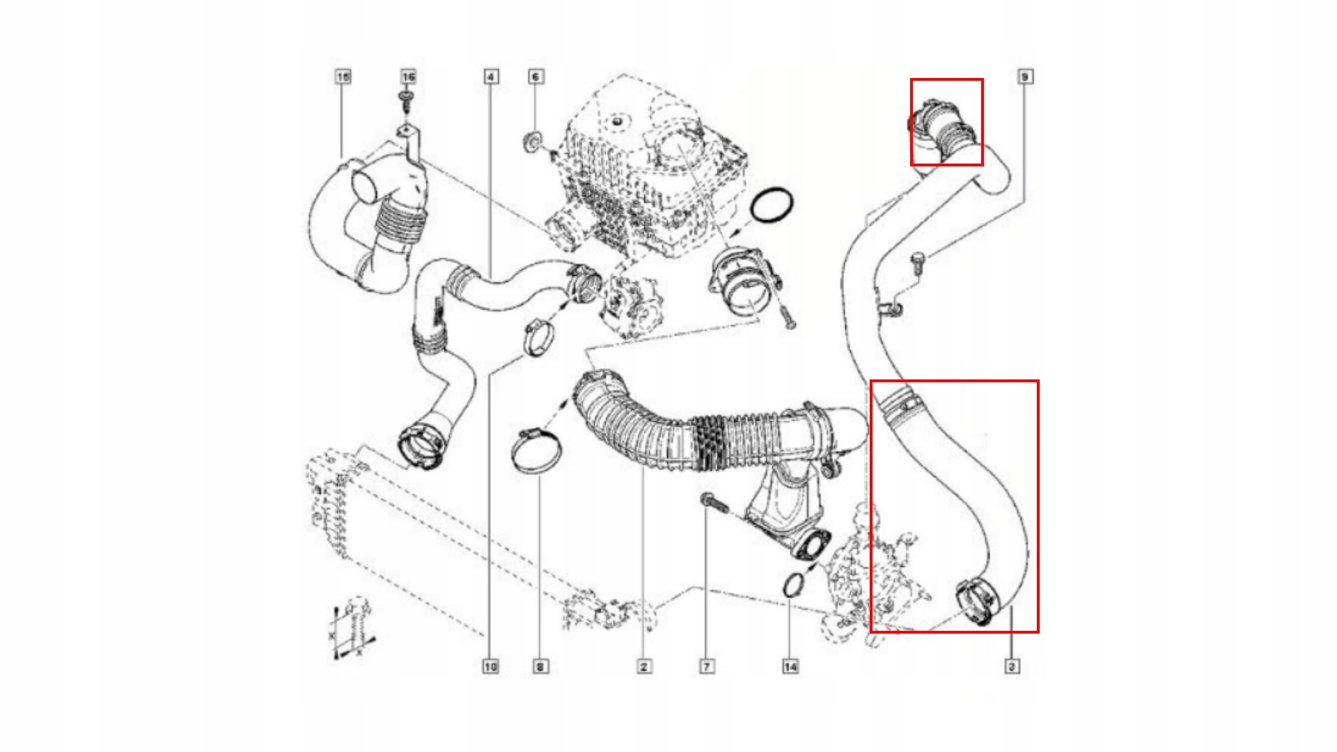 GT52-167 - RENAULT MASTER III 2.3 dCi 2011-Интеркулерная труба