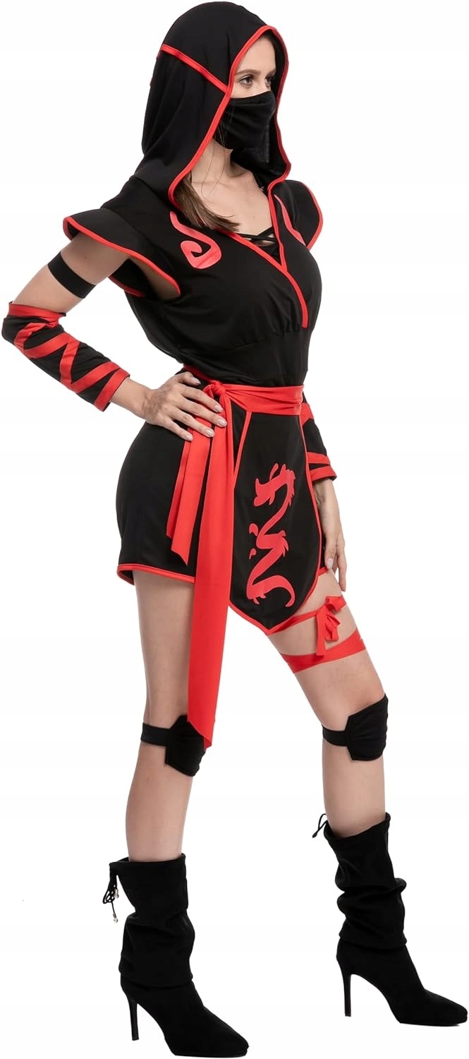 Kostým Ninja Assassin pro ženy, červený S