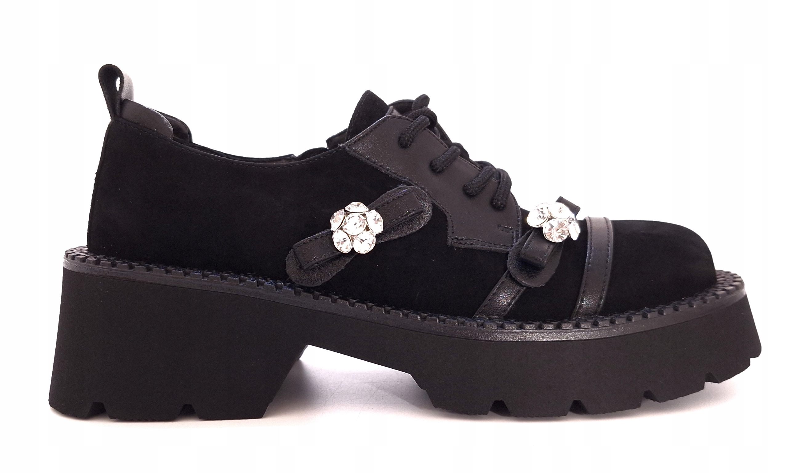 Černé dámské polobotky oxfordky Goe SS2N4076 r37