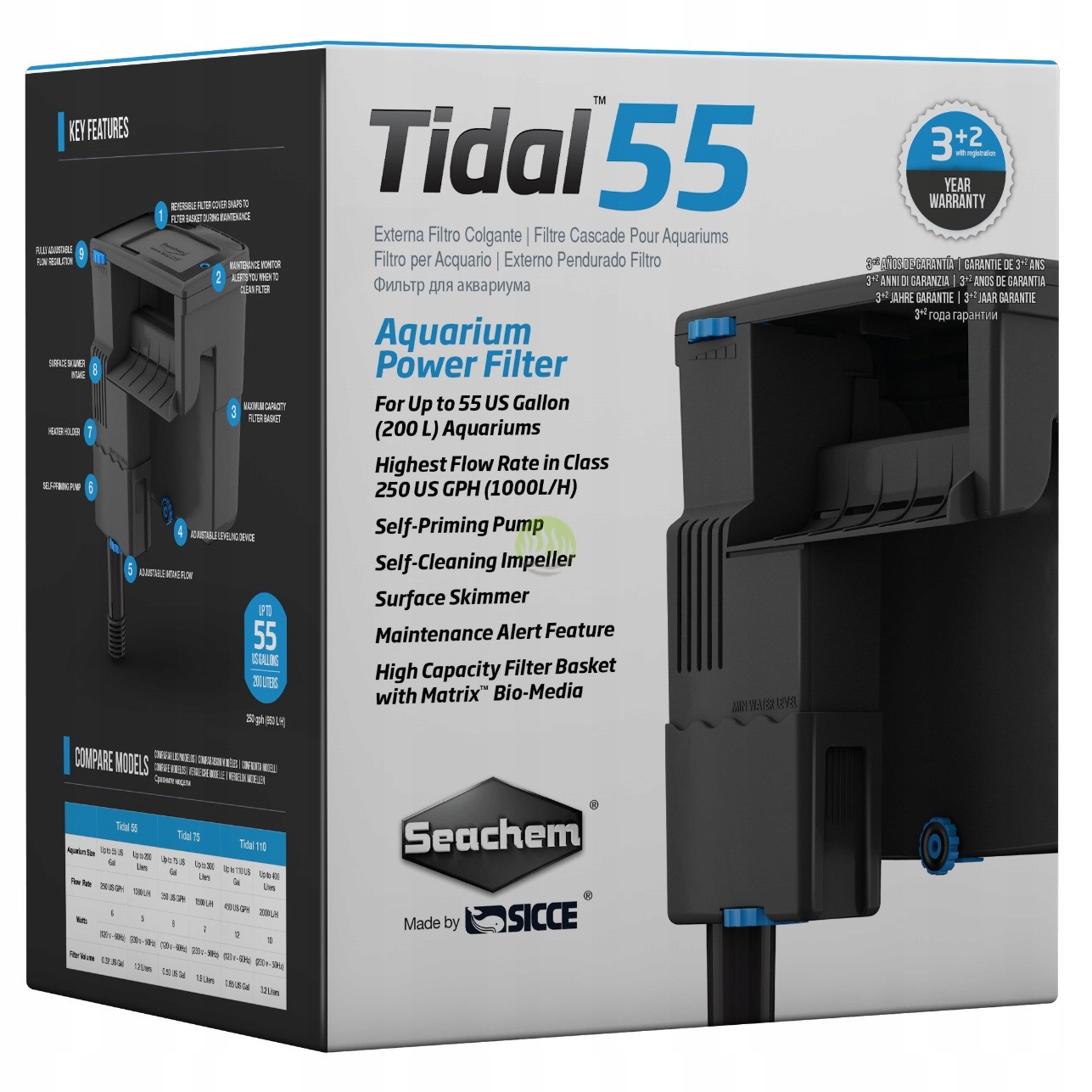 Seachem kaskádový filtr Tidal 55
