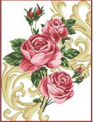 Křížková výšivka počítaná sada (kanva, mulina)