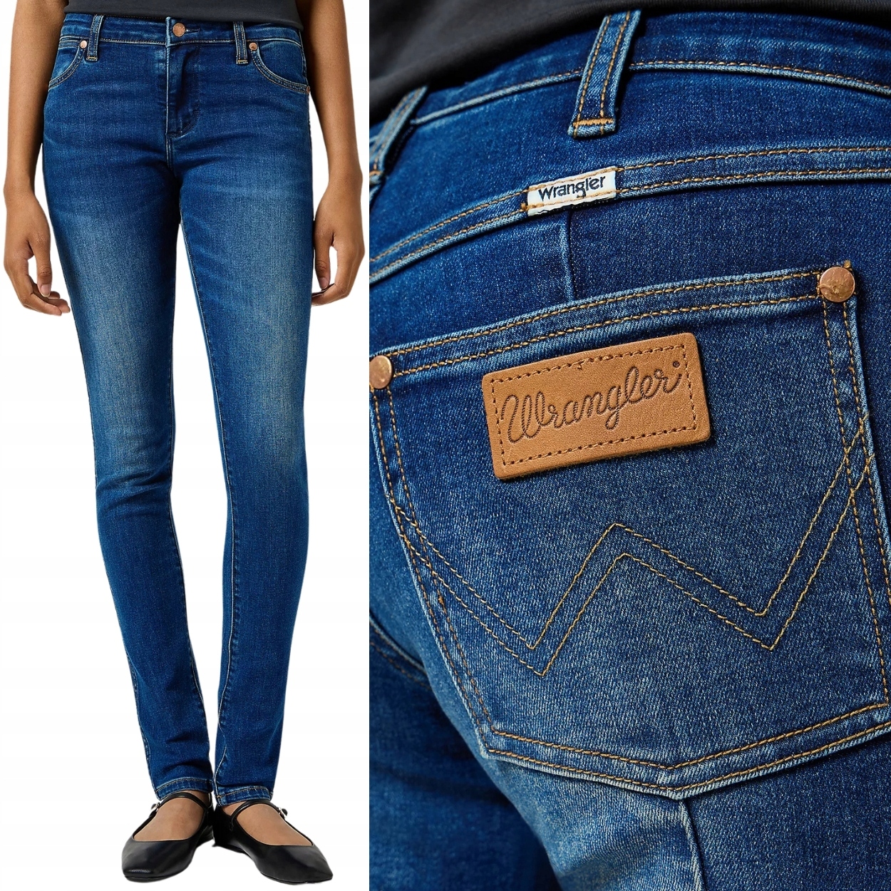 Wrangler Spat Jean dámské džínové kalhoty úzké nohavice cigaretové zipy W27 L34