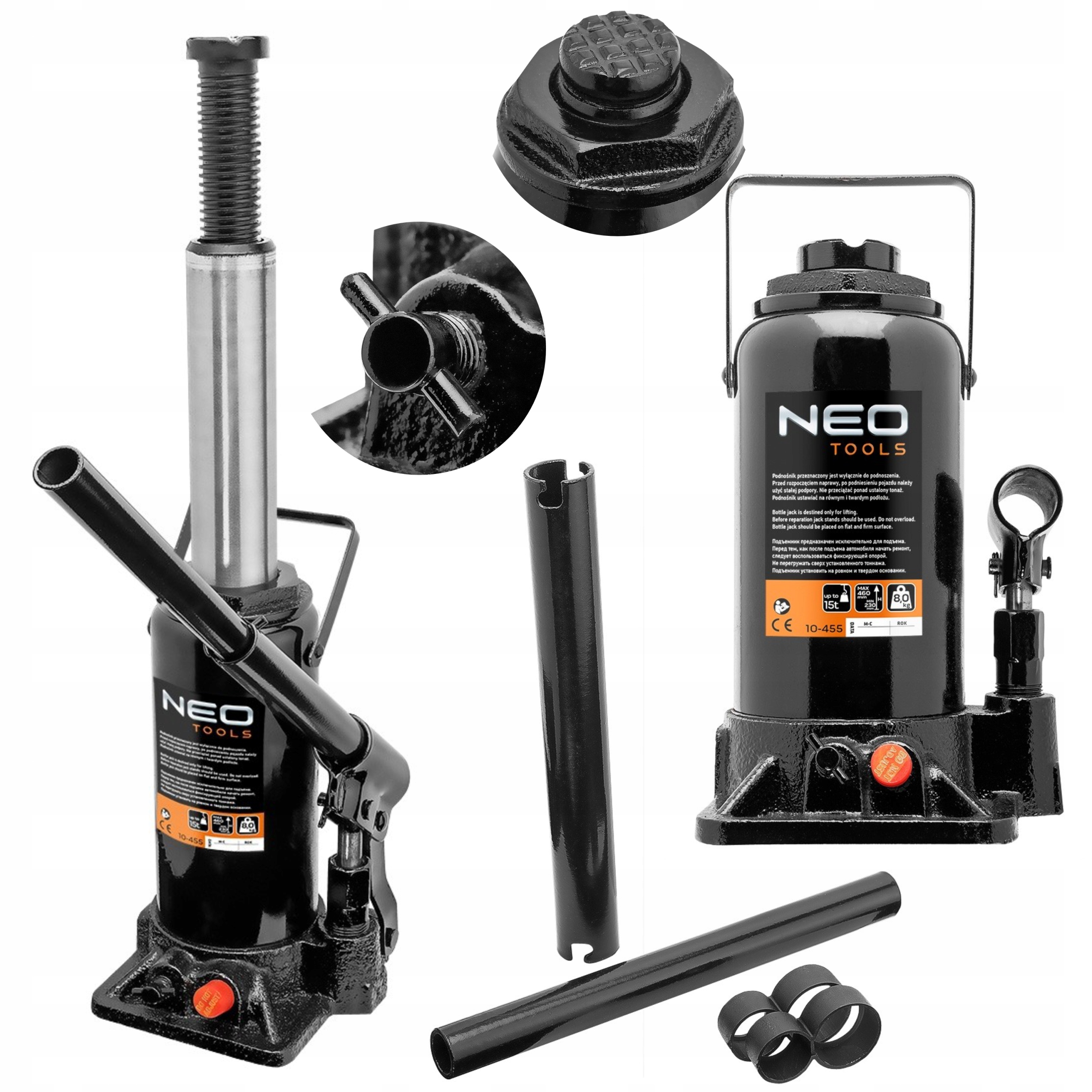 

Neo Podnośnik Hydrauliczny Słupkowy Lewarek 15T