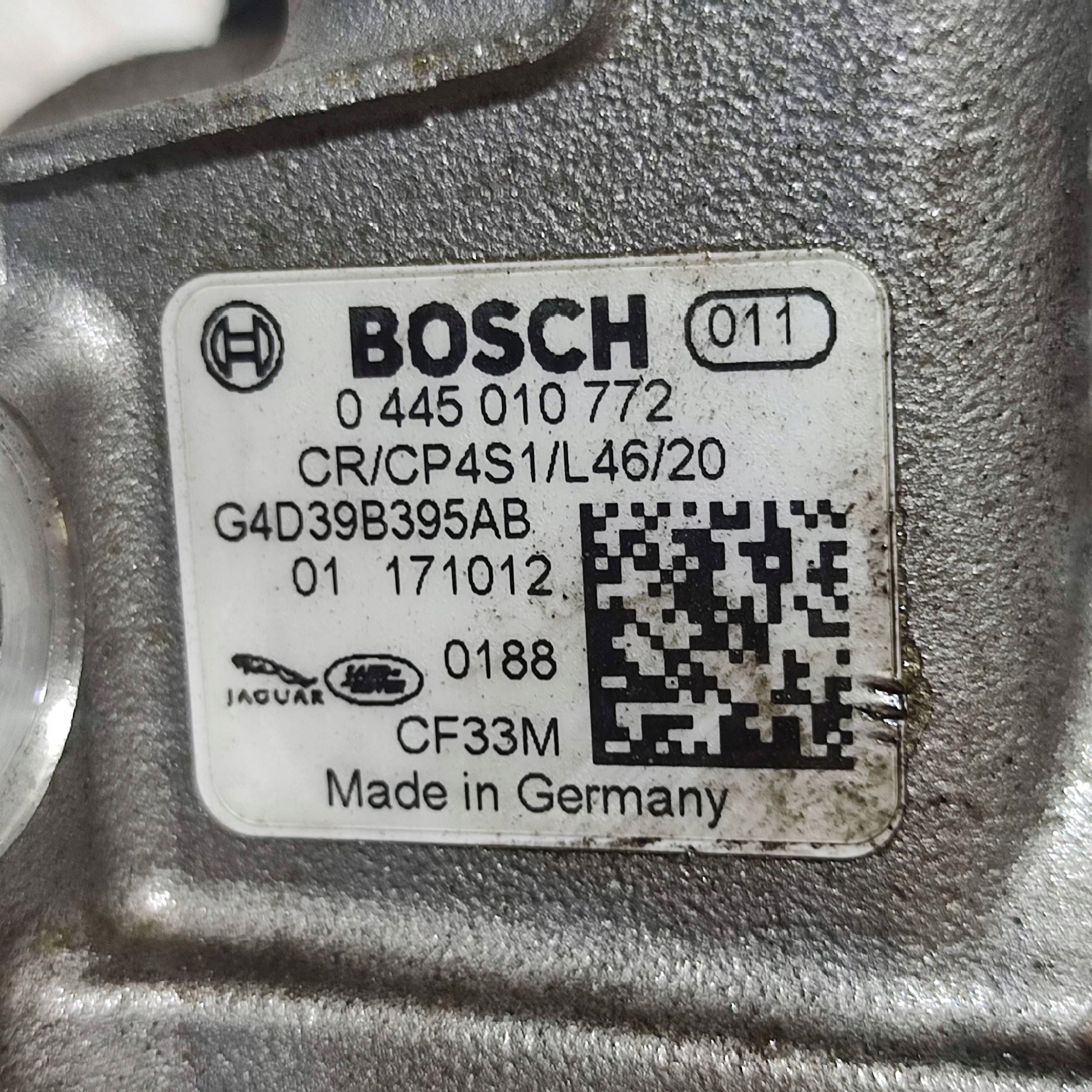 injection pump Jaguar F-Pace 0445010772