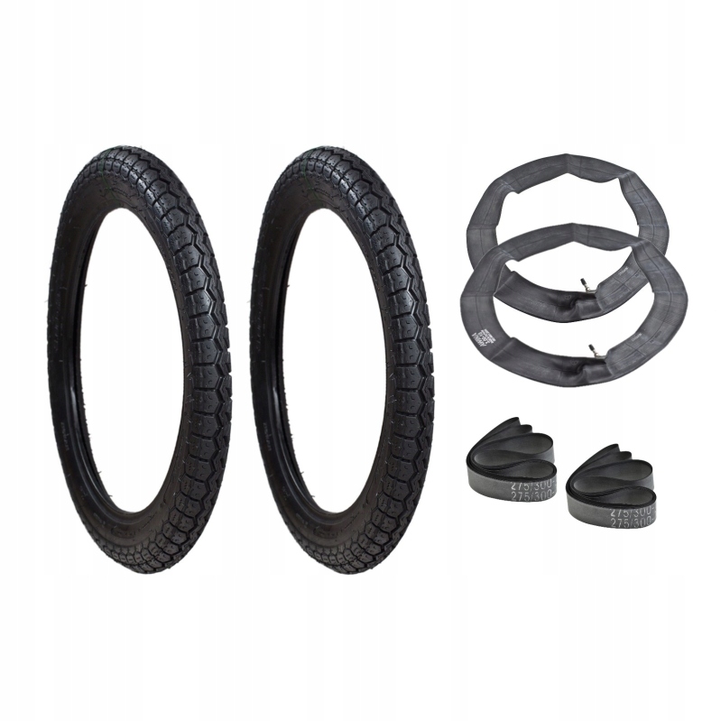 2x pneumatika 2x duša 2x ochranná páska 3.00-18 WSK125 WSK175 SHL175 Wfm M06 Org