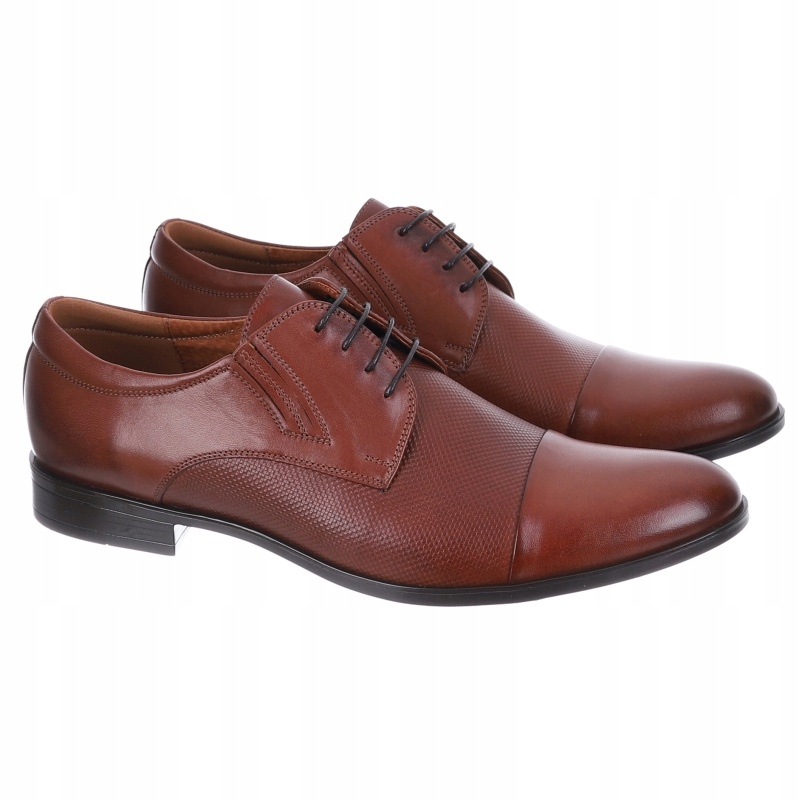 Pánské elegantní polobotky Conhpol 380C-A045-1738-X5D02 hnědé Kůže VEL.41