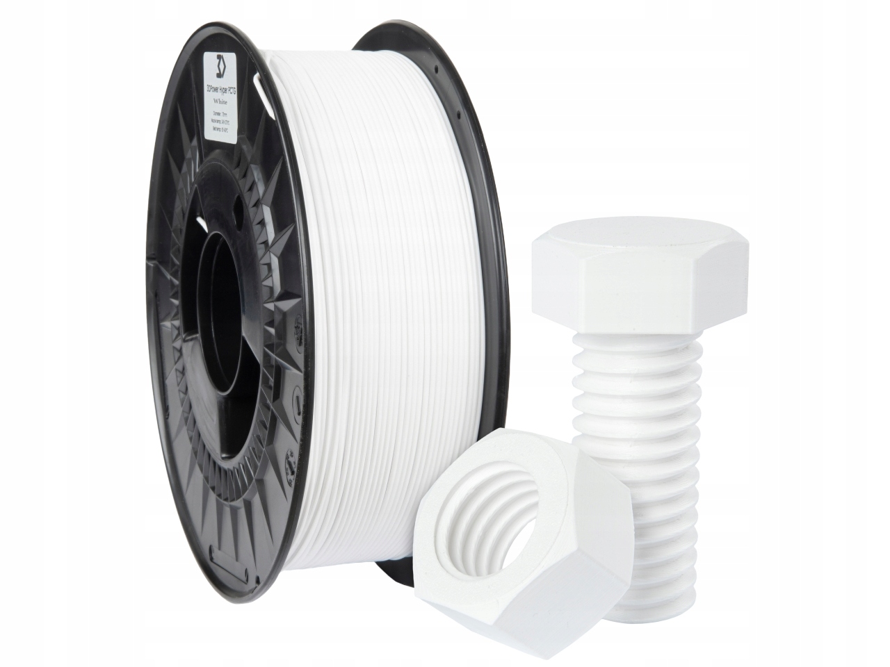 Filament 3DPower Hyper PCTG 1.75mm White 1kg BIAŁY