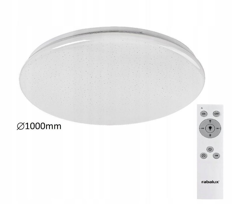 Stropné Svietidlo Led s hviezdnym efektom a diaľkovým ovládaním biely okrúhly 100 cm variabilná farba Rabalux