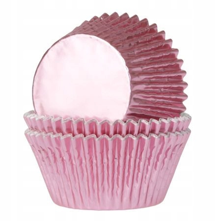 

Papilotki do muffinek błyszczące jasnoróżowe 24szt