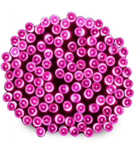 LAMPKI CHOINKOWE 500 LED RÓŻOWE 38M ZEWNĘTRZNE