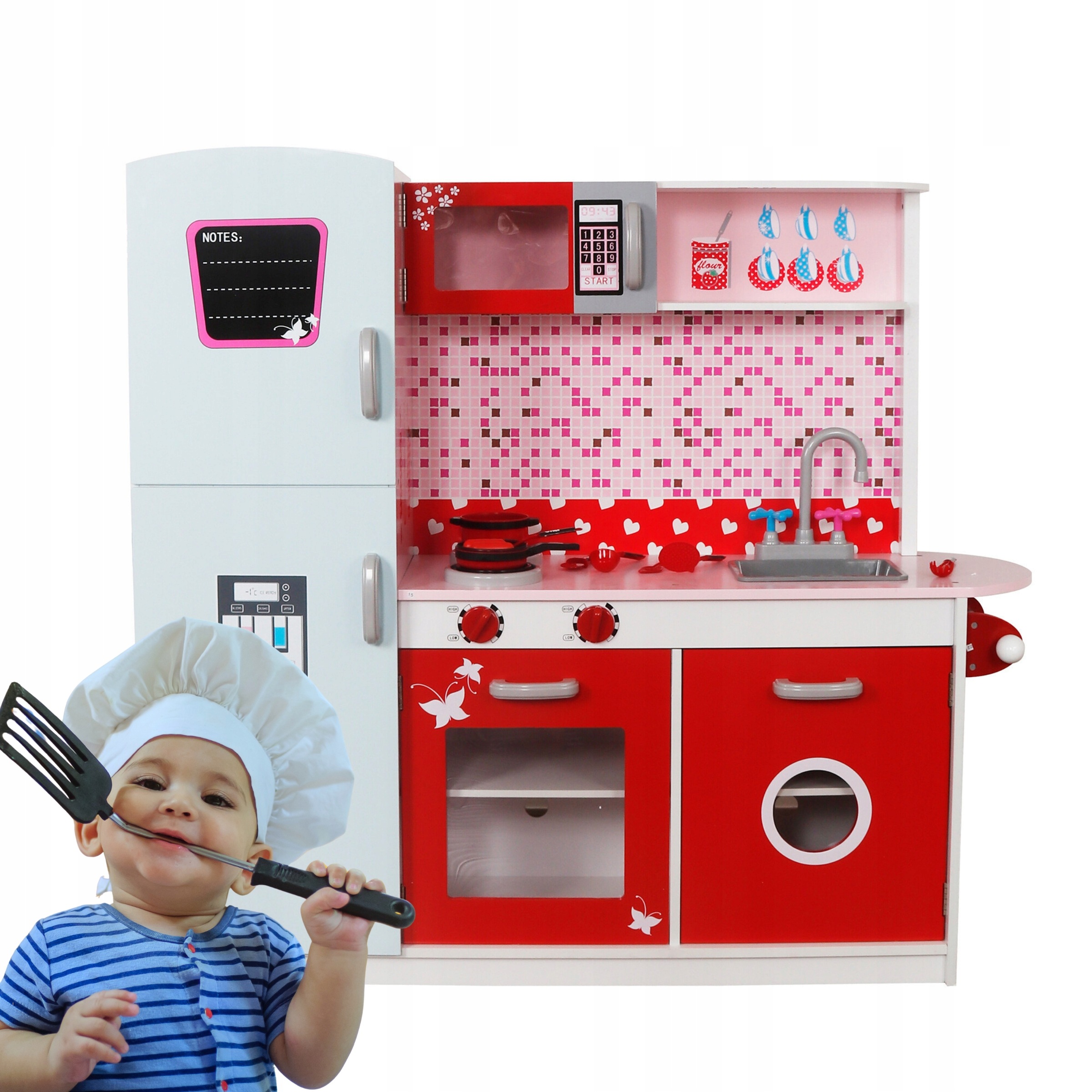 Kuchnia dziecięca drewniana interaktywna duża Cook WORLD+akcesoria Aga4Kids