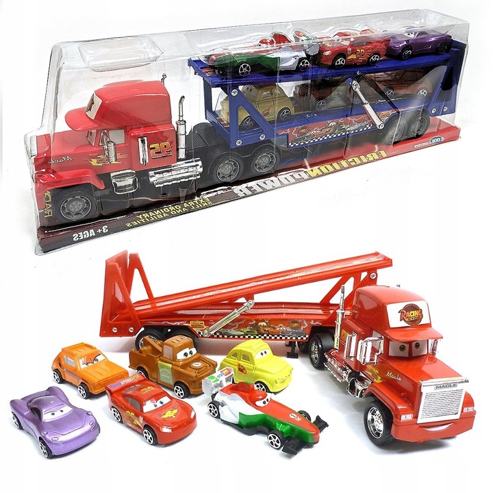 TIR MANIEK Z NAPĘDEM + AUTA ZESTAW 11w1 CARS Model brak