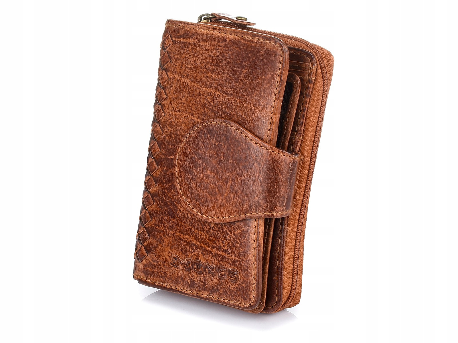 

Brązowy Portfel Damski Skórzany Pionowy Vintage