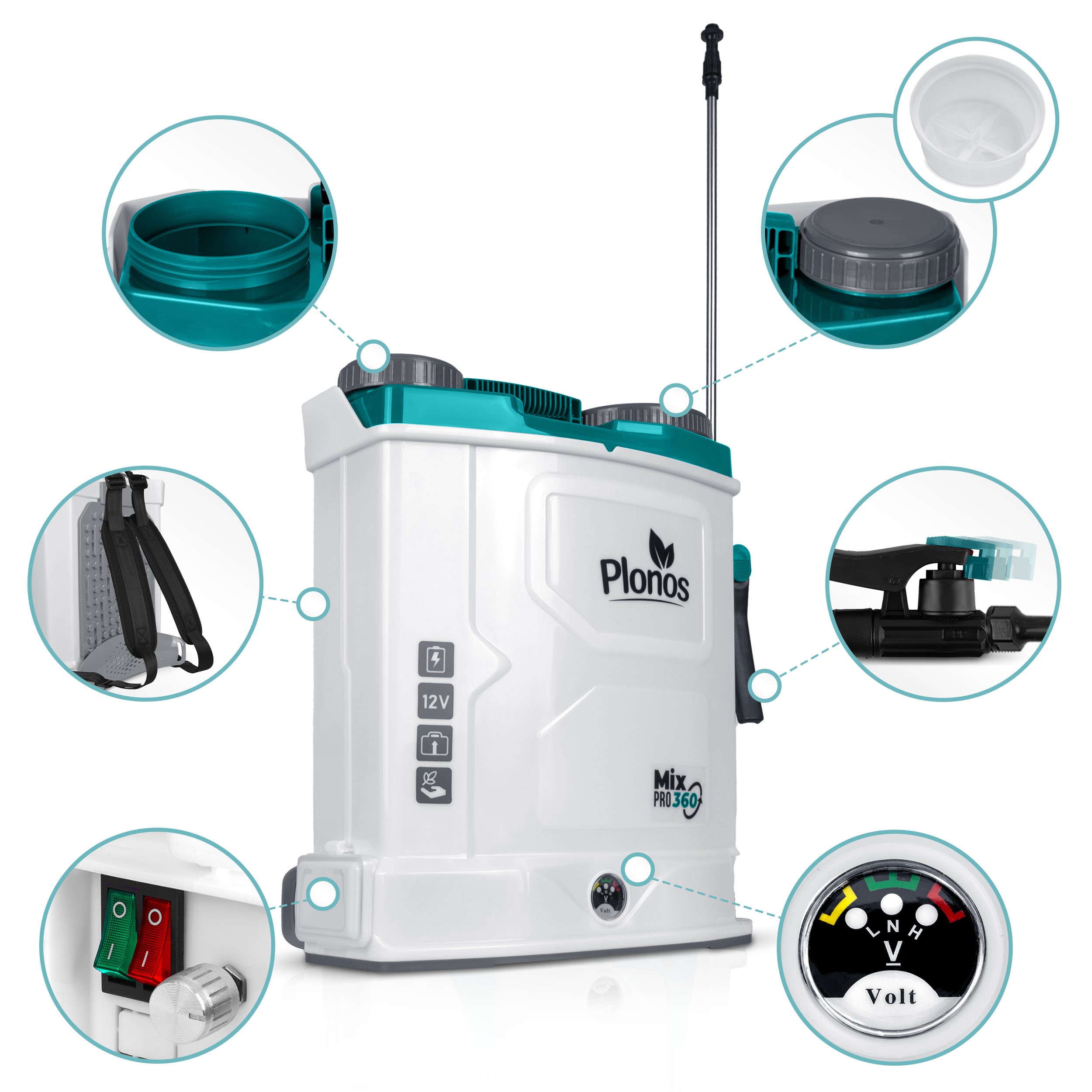 Plonos baterijska prskalica od 16 l