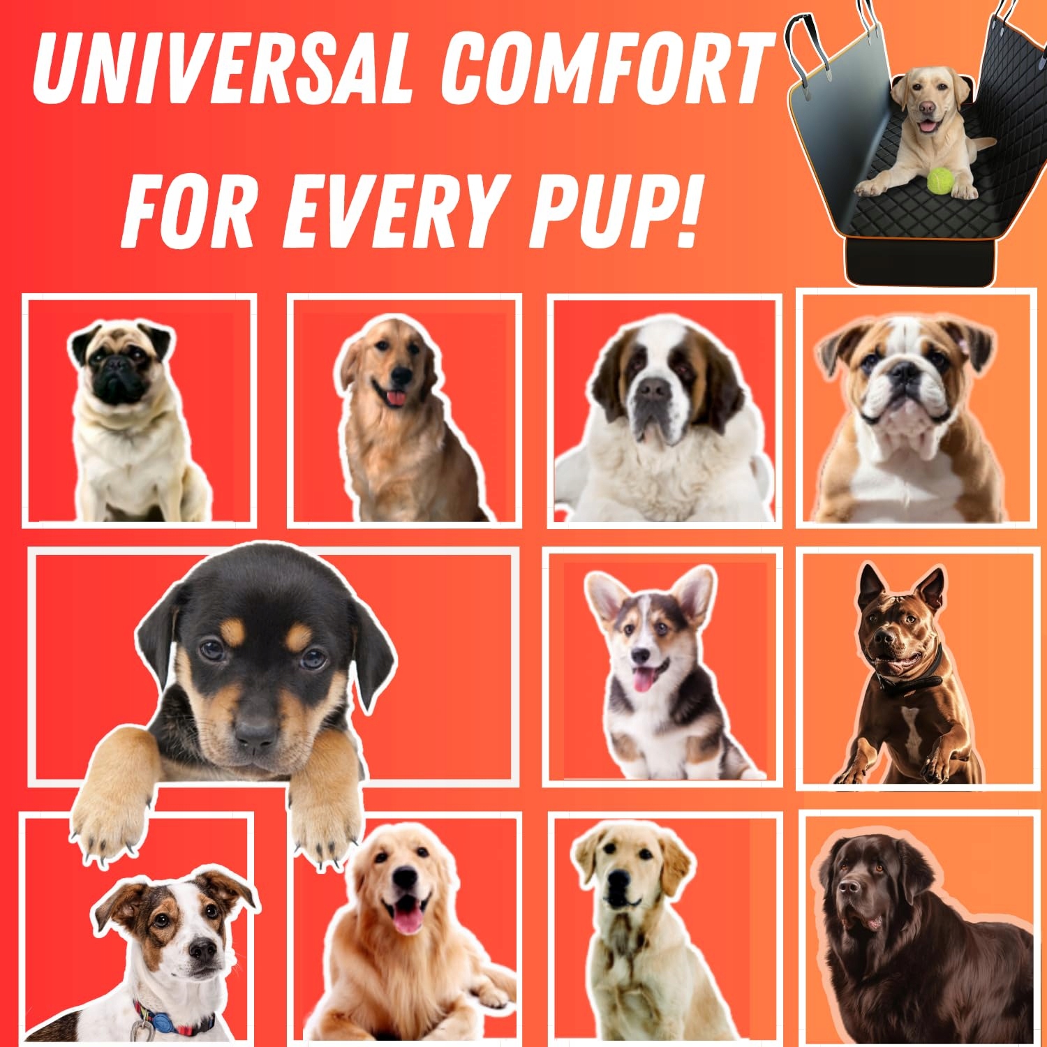 DOGGIE WORLD Pokrowce Na Siedzenia Dla Psów Wodoodporne Ochronne — miniatura 6
