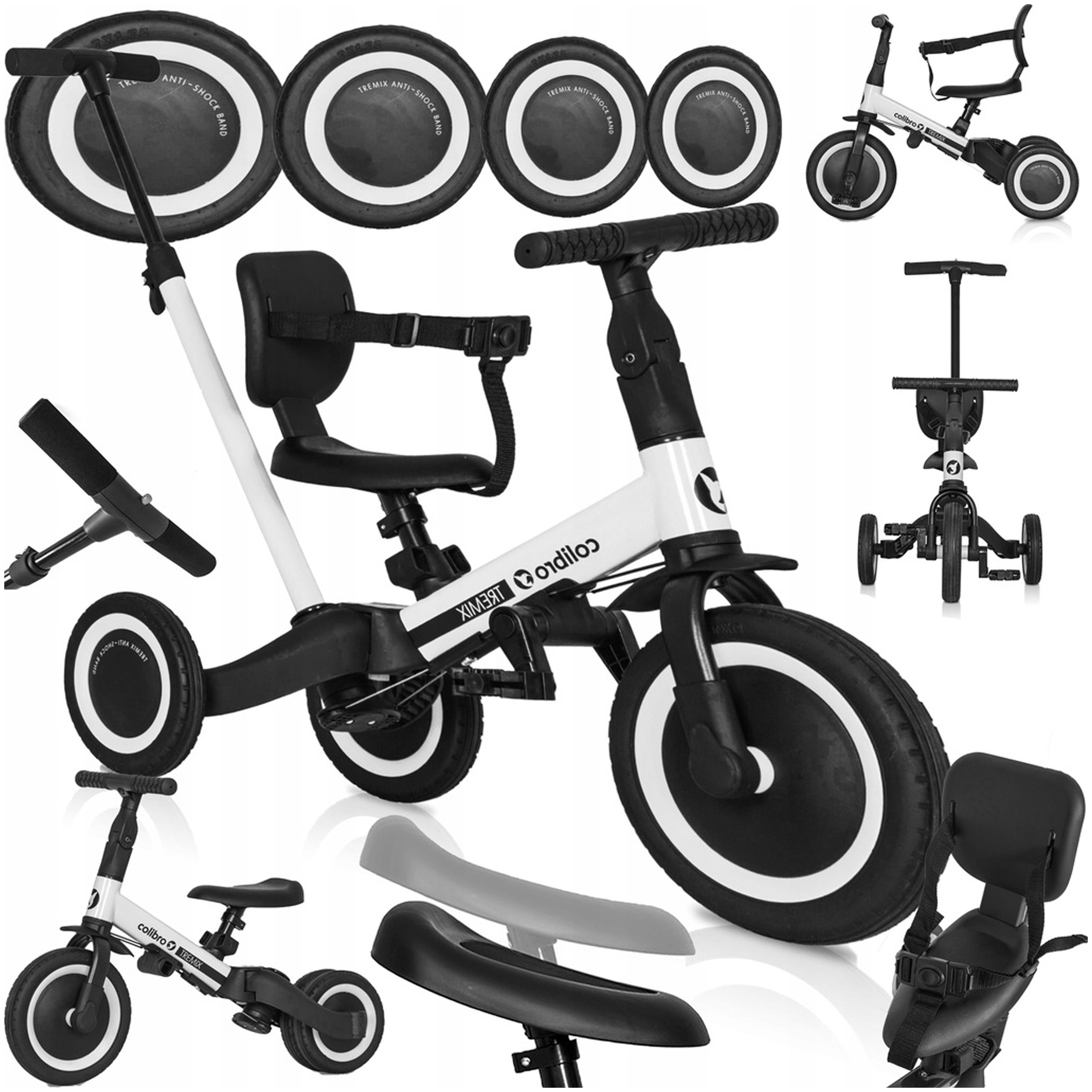 Rowerek Dziecięcy Trójkołowy Biegowy Jeździk Pchacz 1-5 Lat Tremix Up 6w1