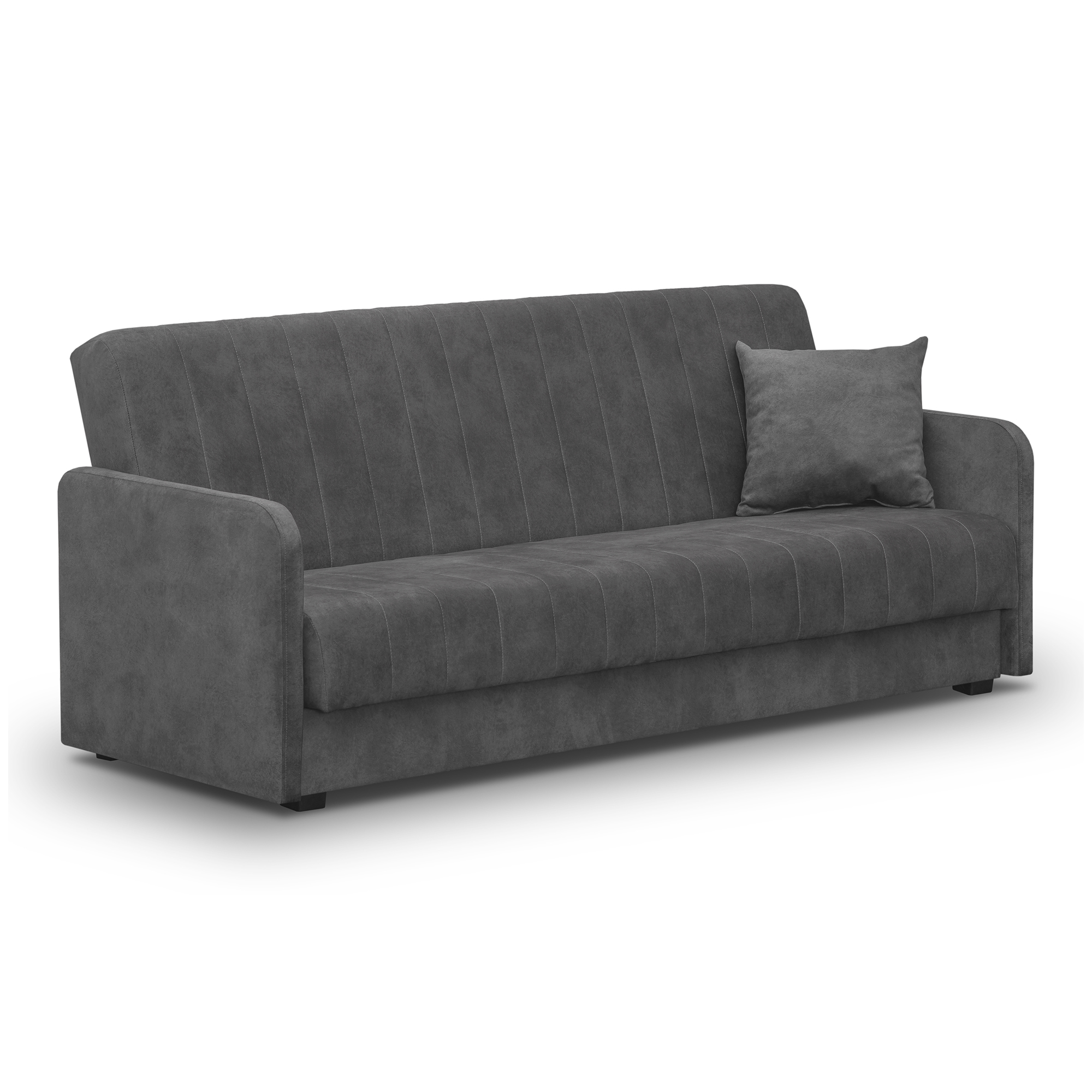 Rozkládací pohovka s funkcí spaní Dvoumístná šedá Porto