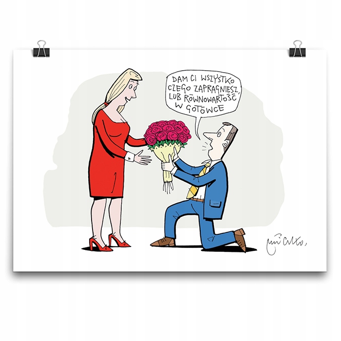 PLAKAT ŚLUBNY ROCZNICA RÓWNOWARTOŚĆ W GOTÓWCE