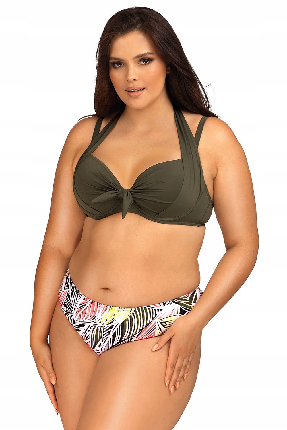 Lorin L2522/3 khaki/vzor 46/95E Dvoudílné plavky