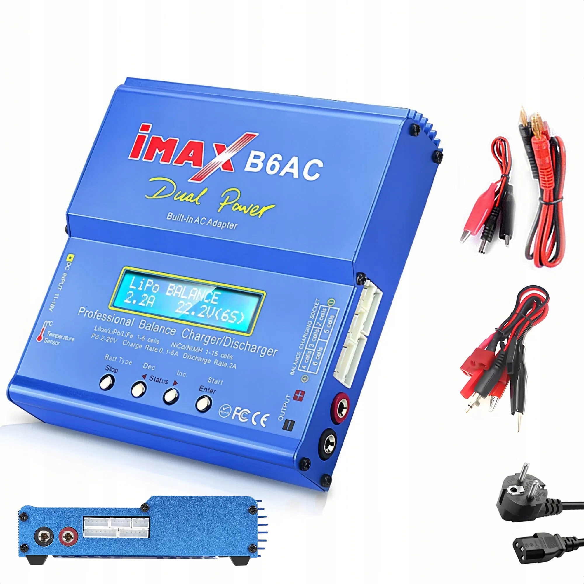 Nabíječka Imax B6AC 80W Napájecí Zdroj Lipo Nimh Lihv S Balancérem Dual Power