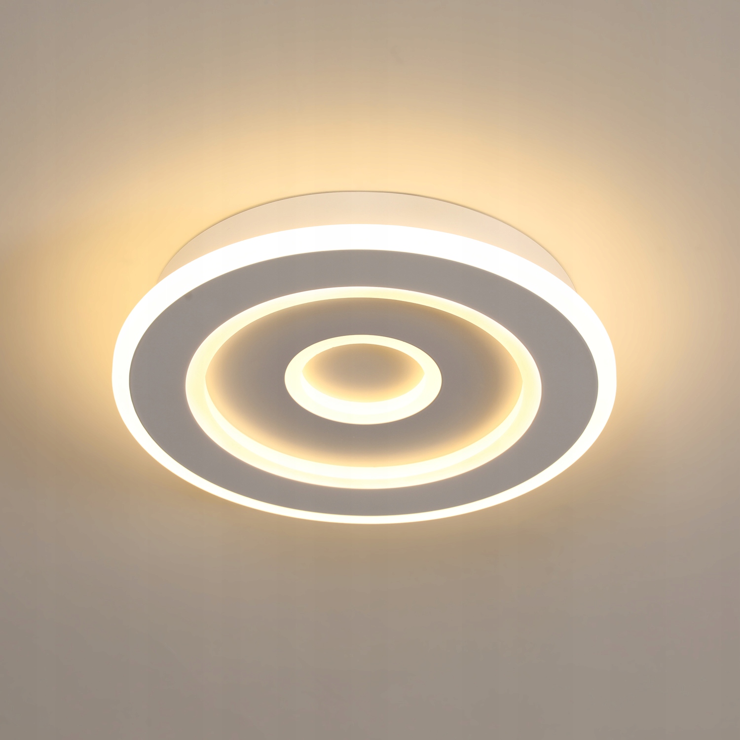 Lampa Sufitowa Led 28W 28 cm Biała Okrągła do Sypialni a Salonu 3000K