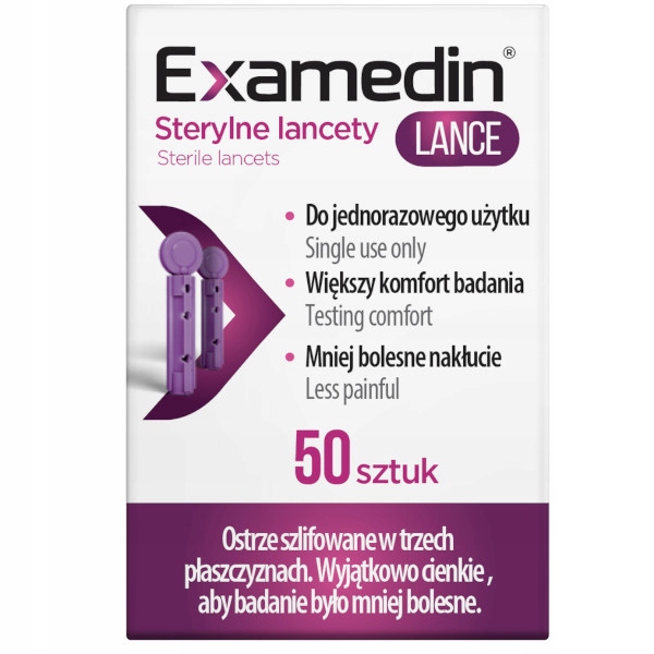 

Lancet Examedin 30G 50 szt Sterylnelancety Ostrza