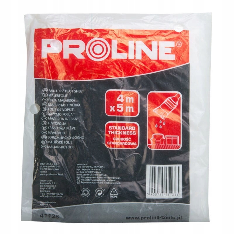 

Proline Folia malarska cienka Hdpe 41136
